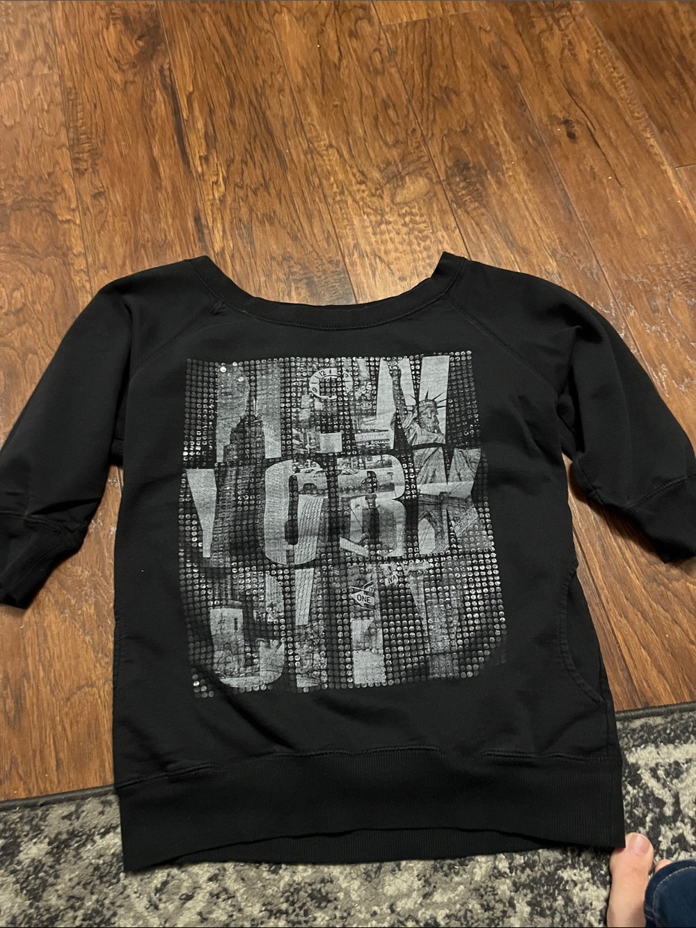 Kids Black New York Graphic Sweatshirt